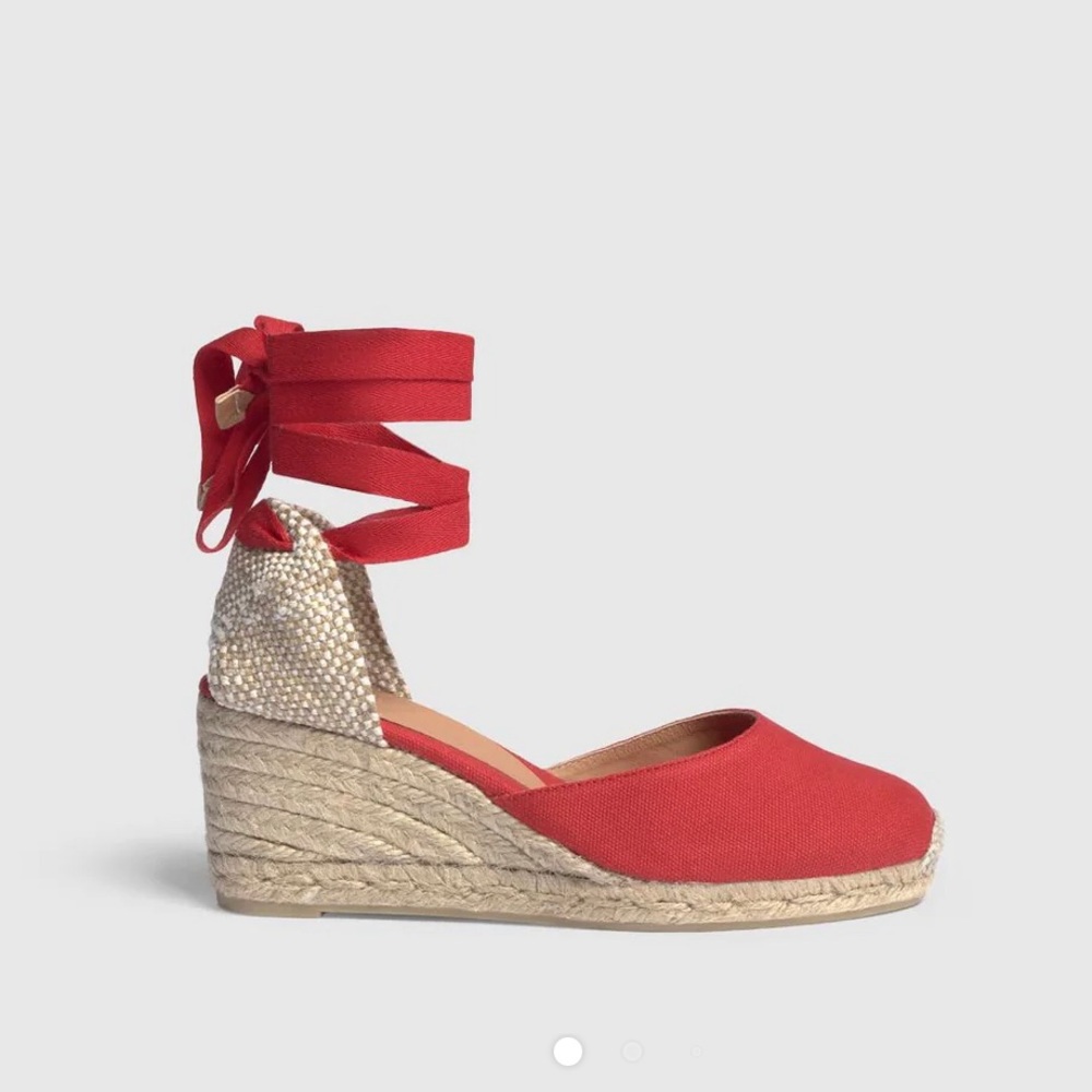 Castaner Carina Ruby Red - Wedge Espadrilles